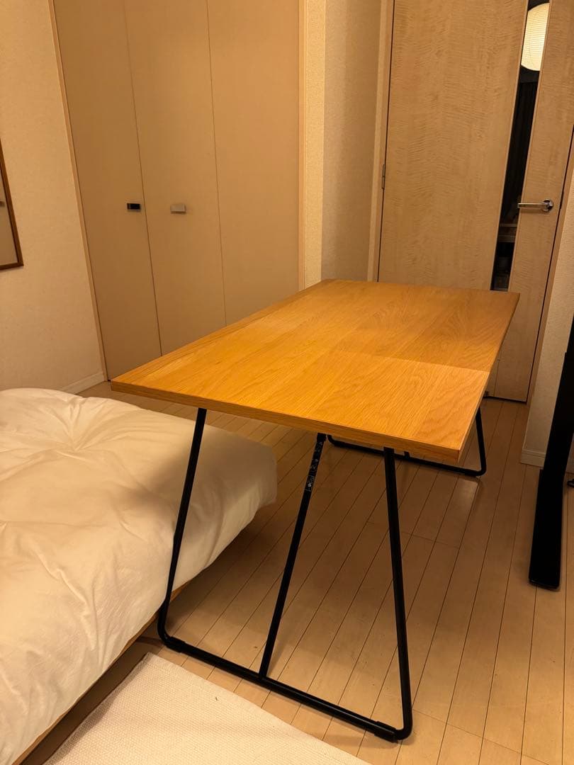 木製折りたたみテーブル（オーク材突板／幅120cm）