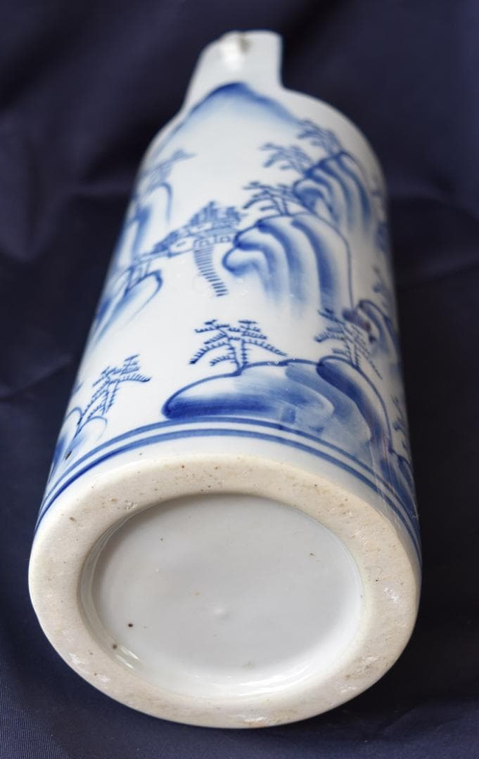 古美術・宝財、時代物、染色山水画、手瓶型花入れ、置物陶芸、手桶、花器