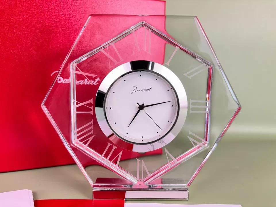 バカラ アルクール アビス デスククロック クリアガラス 箱付き[正規品]JPN