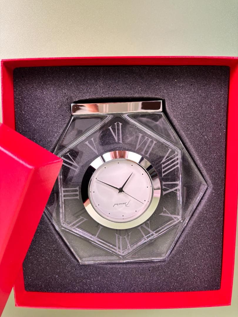 バカラ アルクール アビス デスククロック クリアガラス 箱付き[正規品]JPN