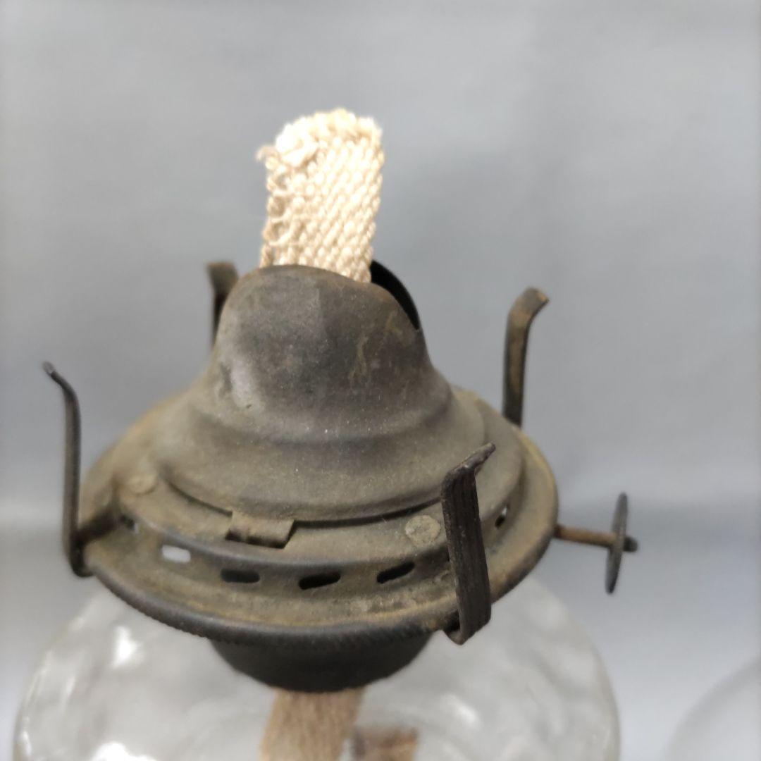 大正硝子　オイルランプ　乳白　　D606