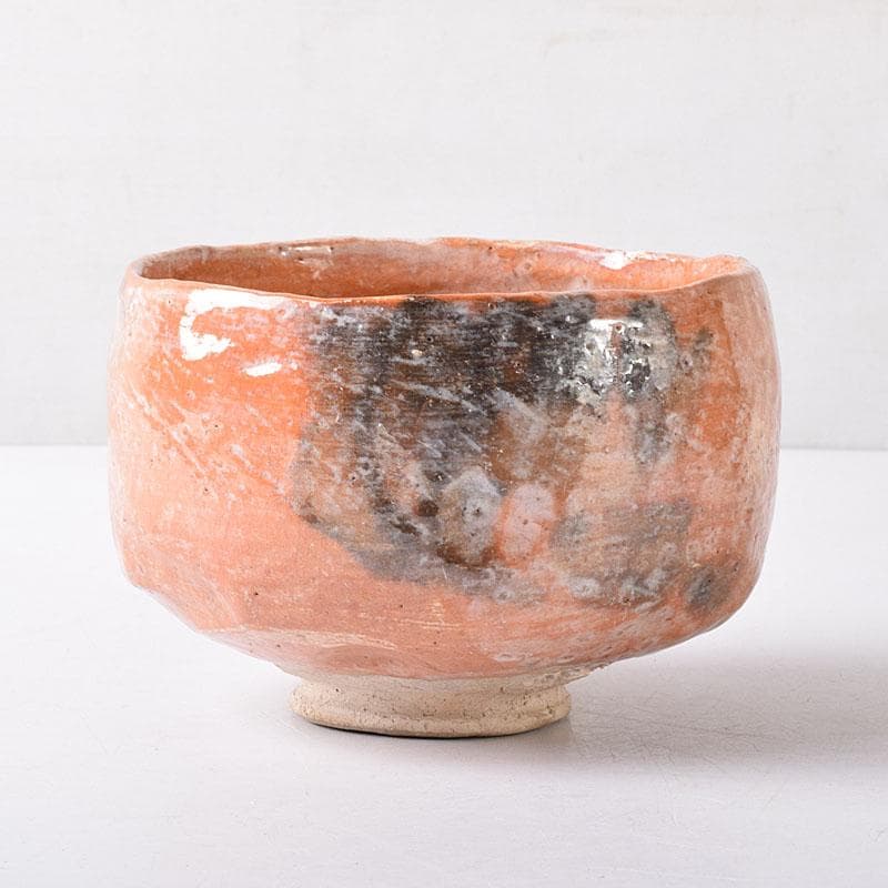 茶道具　楽吉左衛門作　赤楽茶碗 　銘「浮島」　玄々斎極め箱　M　R8275