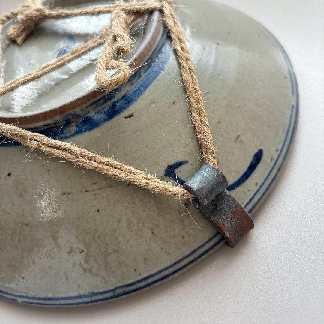 昭和レトロ　当時物　染付　呉須　魚紋　器　皿　蔵出し　骨董　雑器　古美術