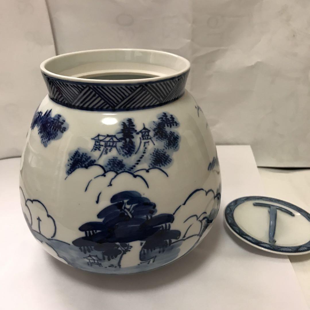 加藤藤城　近江八景 水指 共箱入り