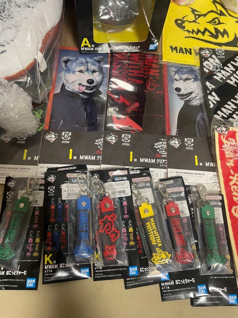 一番くじ マンウィズ　A賞　フィギュア　C賞　クッション　H賞　マグネット他