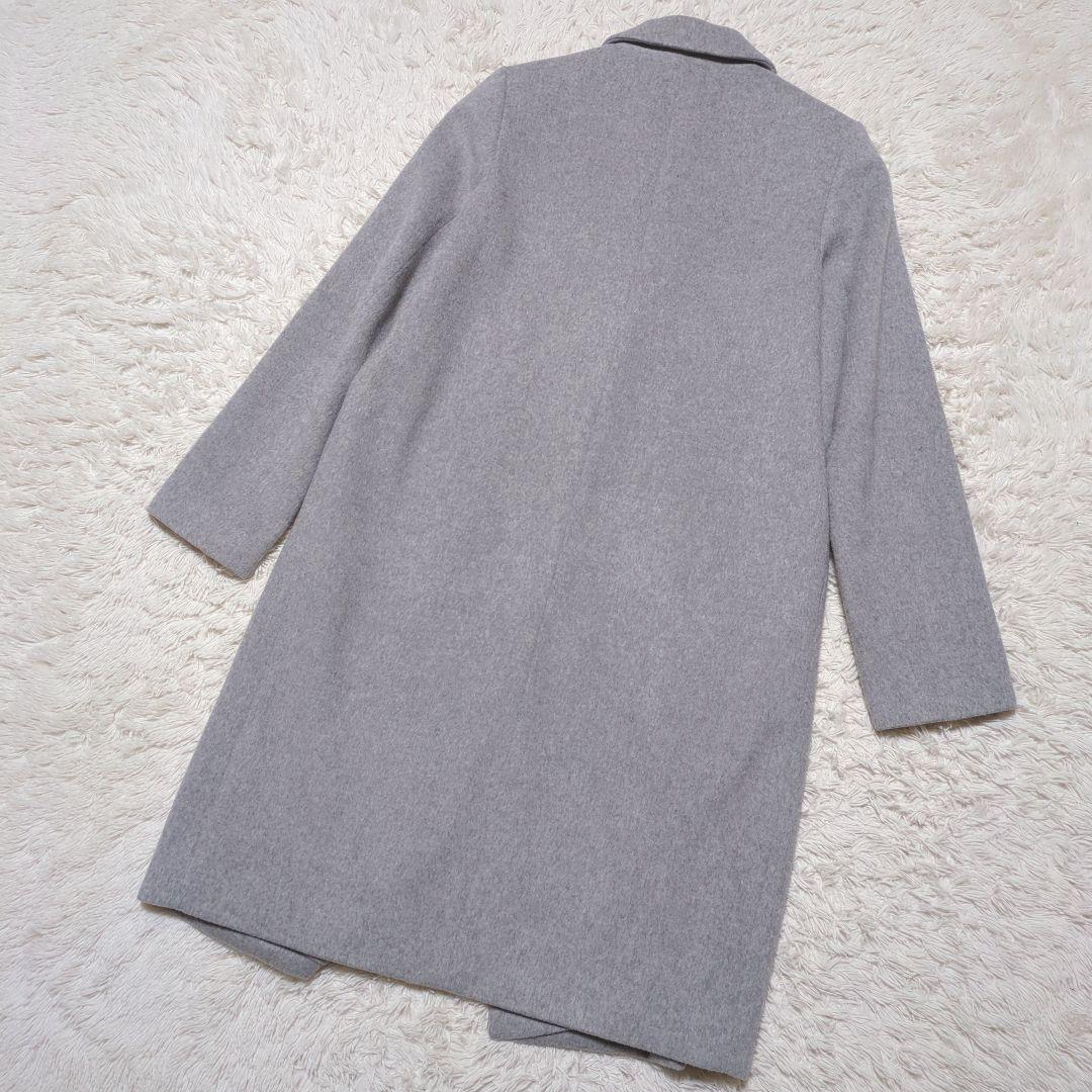 極美品！theory luxe　ウールロングチェスターコート　サイズ38　グレー