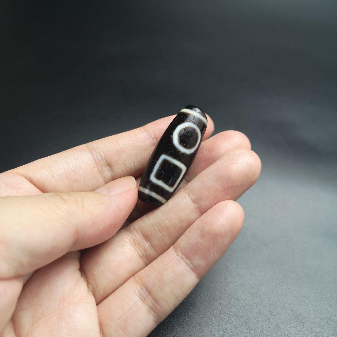 144.双天地天珠　レア物　もう作れない懐かしい天珠　処分