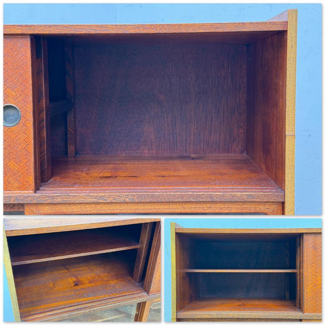 H1513☆美品☆棚　和家具　茶棚　和箪笥　昭和レトロ　食器棚　水屋箪笥　和風