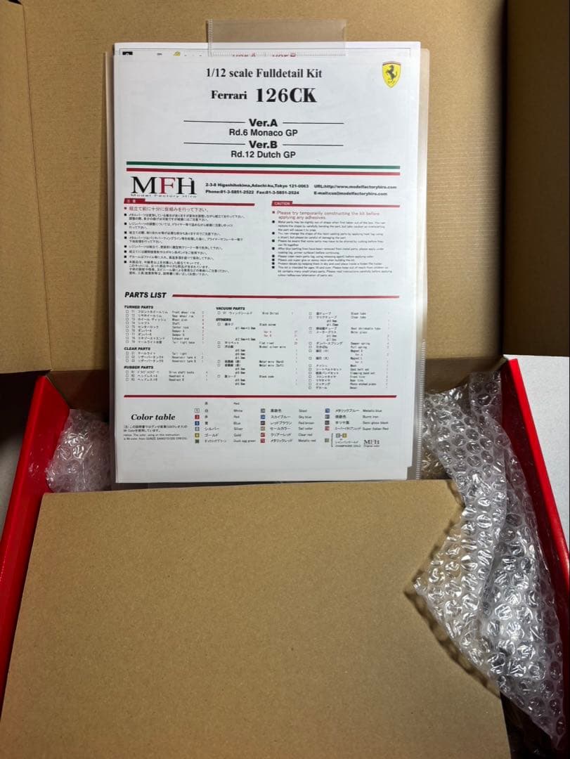 1/12 Ferrari126CK ver A （MFH） フルデティールキット