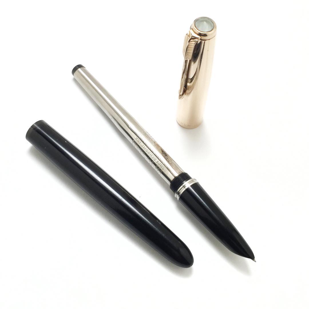 パーカー 51 エアロメトリック フーデットニブ 万年筆 12K金張キャップ