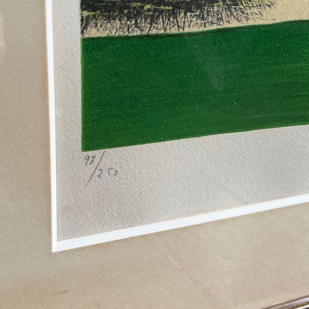 k347r120 フランス風景画・デペルト「ゴルフ場」リトグラフ サインあり