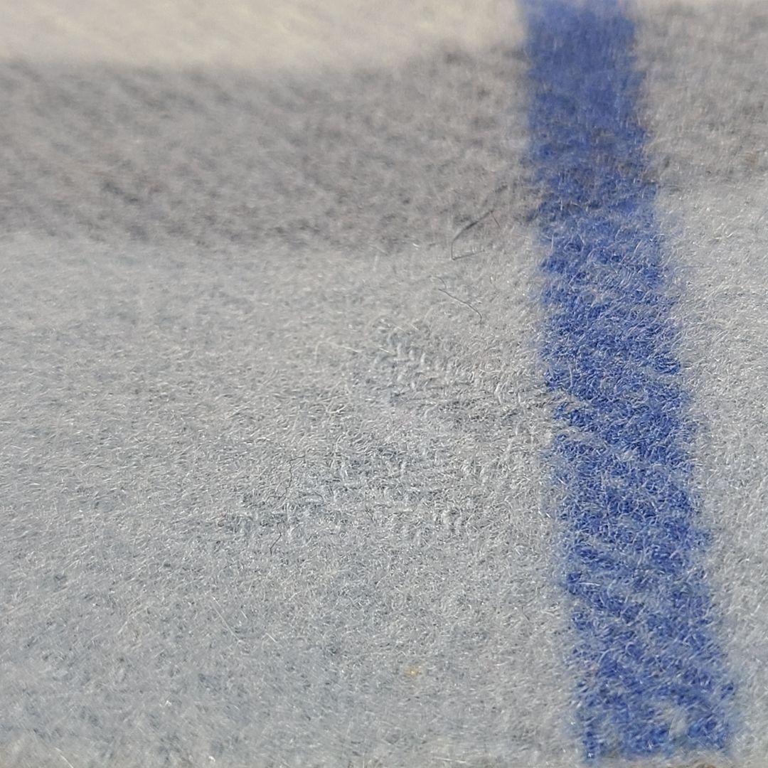 【BURBERRY】ギガチェックマフラー カシミヤ10％ 英国製　ブルー