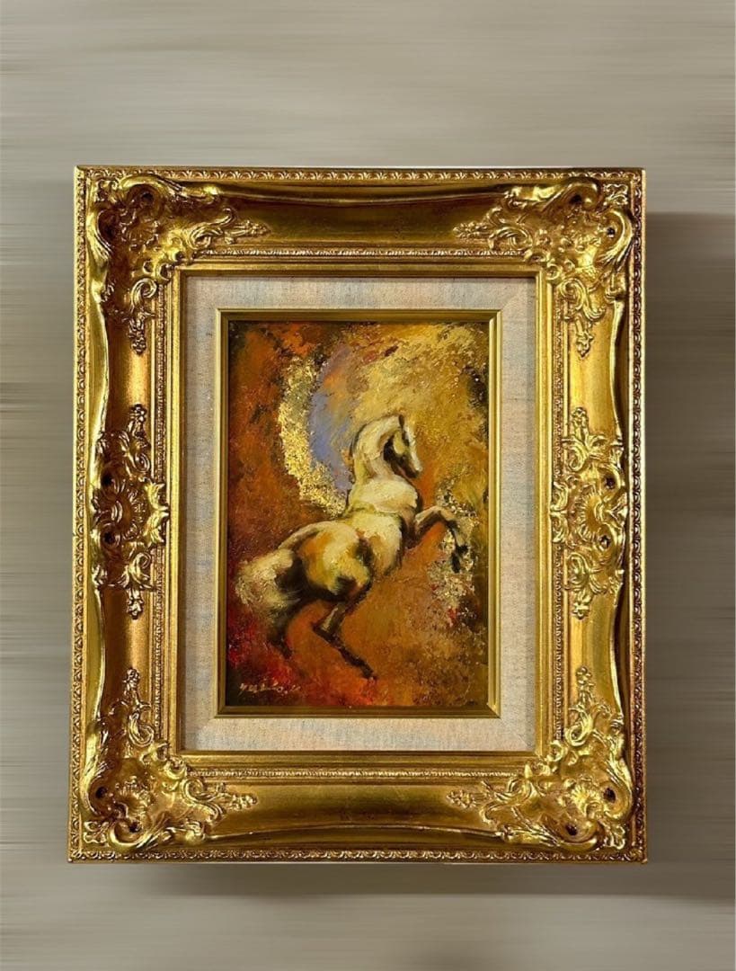 ⭐️【僕はラッコ】三浦　裕子 作『 覇 』油絵 馬　原画　定価20万