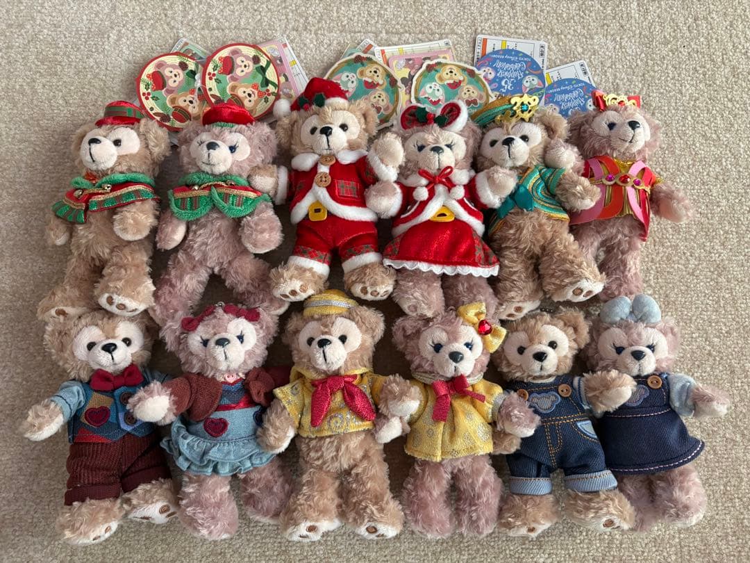 ダッフィー&シェリーメイぬいぐるみバッチ【12個セット】