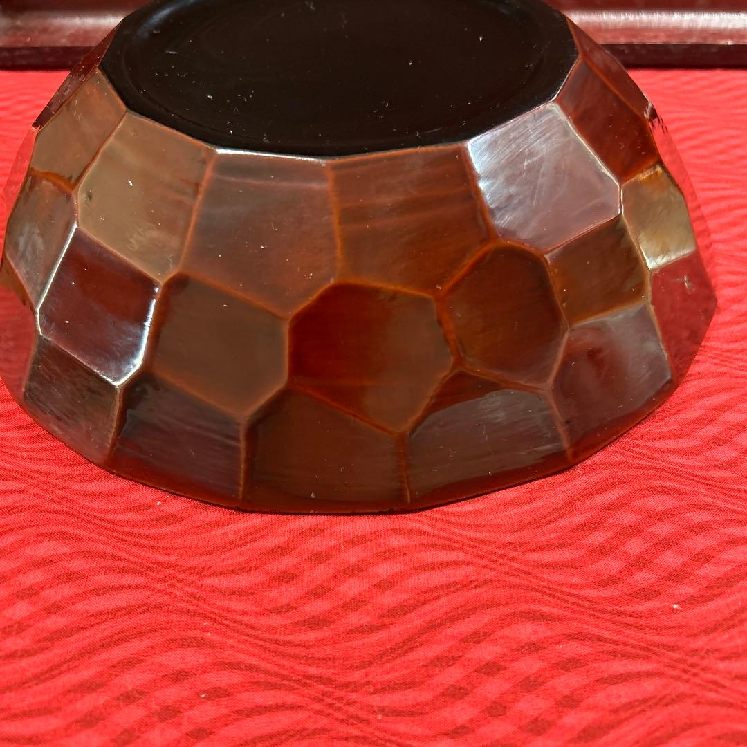 036 會津塗　塗師　渡部喜三郎 本漆 鉢&銘々皿　菓子皿 6点セット