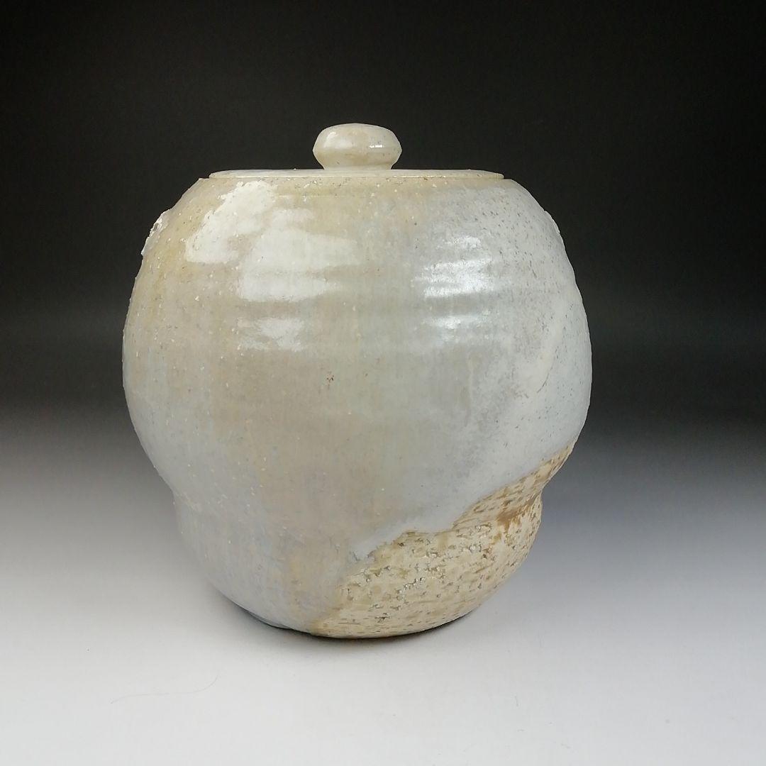 Ｔ６７９　水指　『萩焼』『大和保男 作』　共箱　茶道具