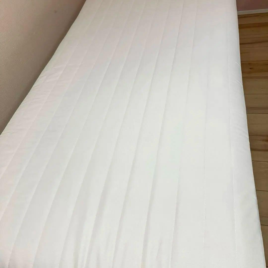 無印良品　脚付きマットレス ボンネル　シングル ホワイト③