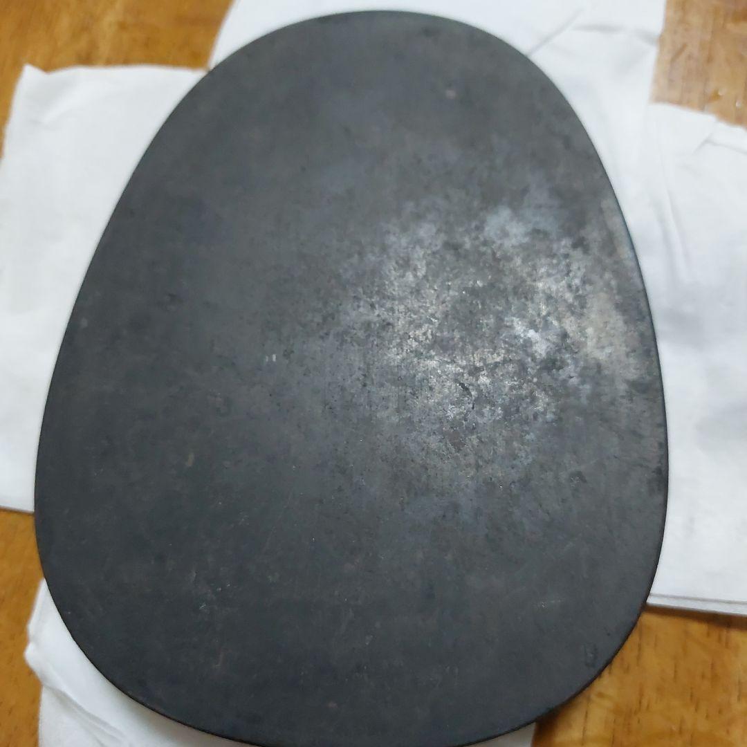 硯　渭原石 梅の花 の彫刻 古物 傷 汚れあり 壊れなし 長期保管品