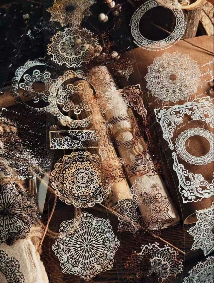 PET 复式蕾丝框 6cm×5m 海外マスキングテープ　海外マステ　レース