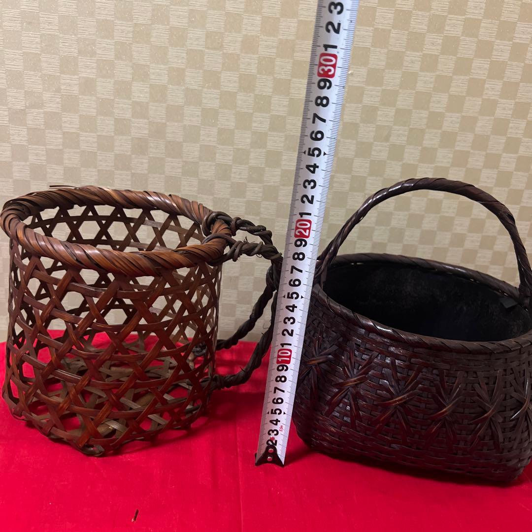 茶道具　花器　竹籠　七点まとめ