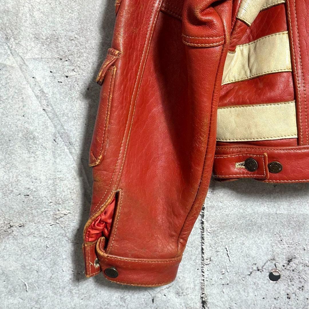 ⭐️90s⭐️HARLEY DAVIDSONライダースジャケット　アメリカ星条旗