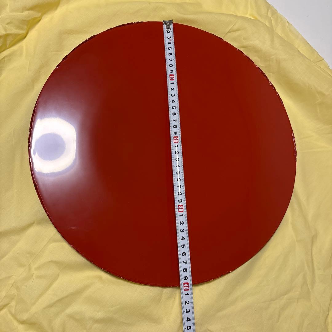 榎木啓　40cm 朱塗漆皿「暮色」