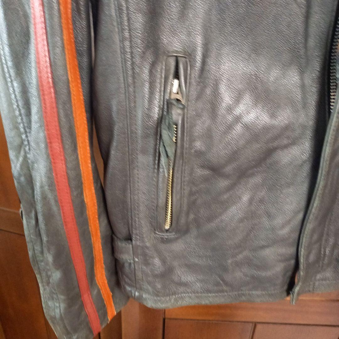 Schott ブラックレザーライダースジャケット M