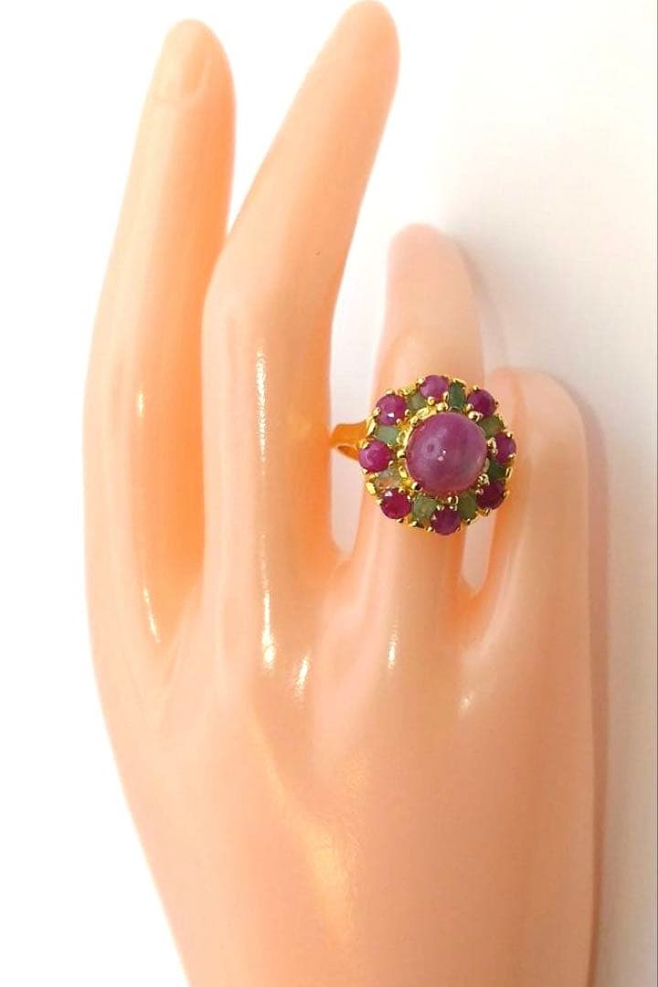 B*s様 Bas ルビー エメラルド SV925 14kYG フラワーモチ