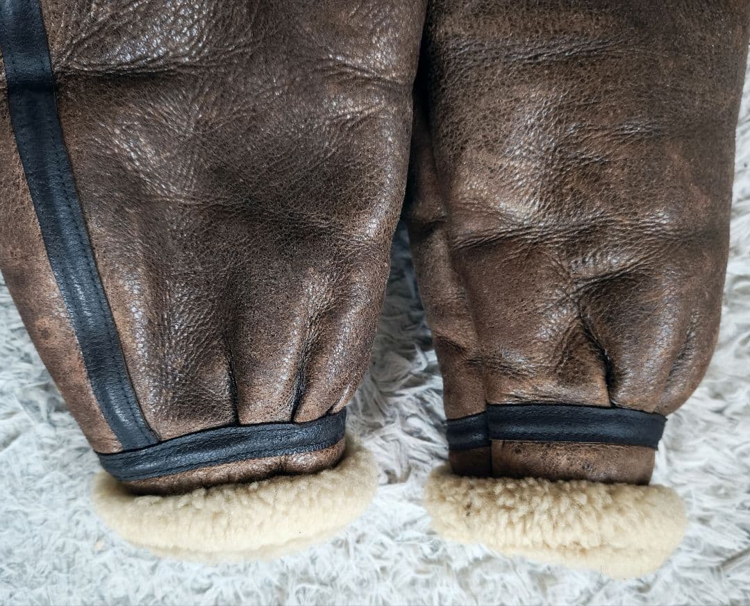 【訳あり 激レア】アビレックス ムートンジャケット B3 本革 裏地ボア M