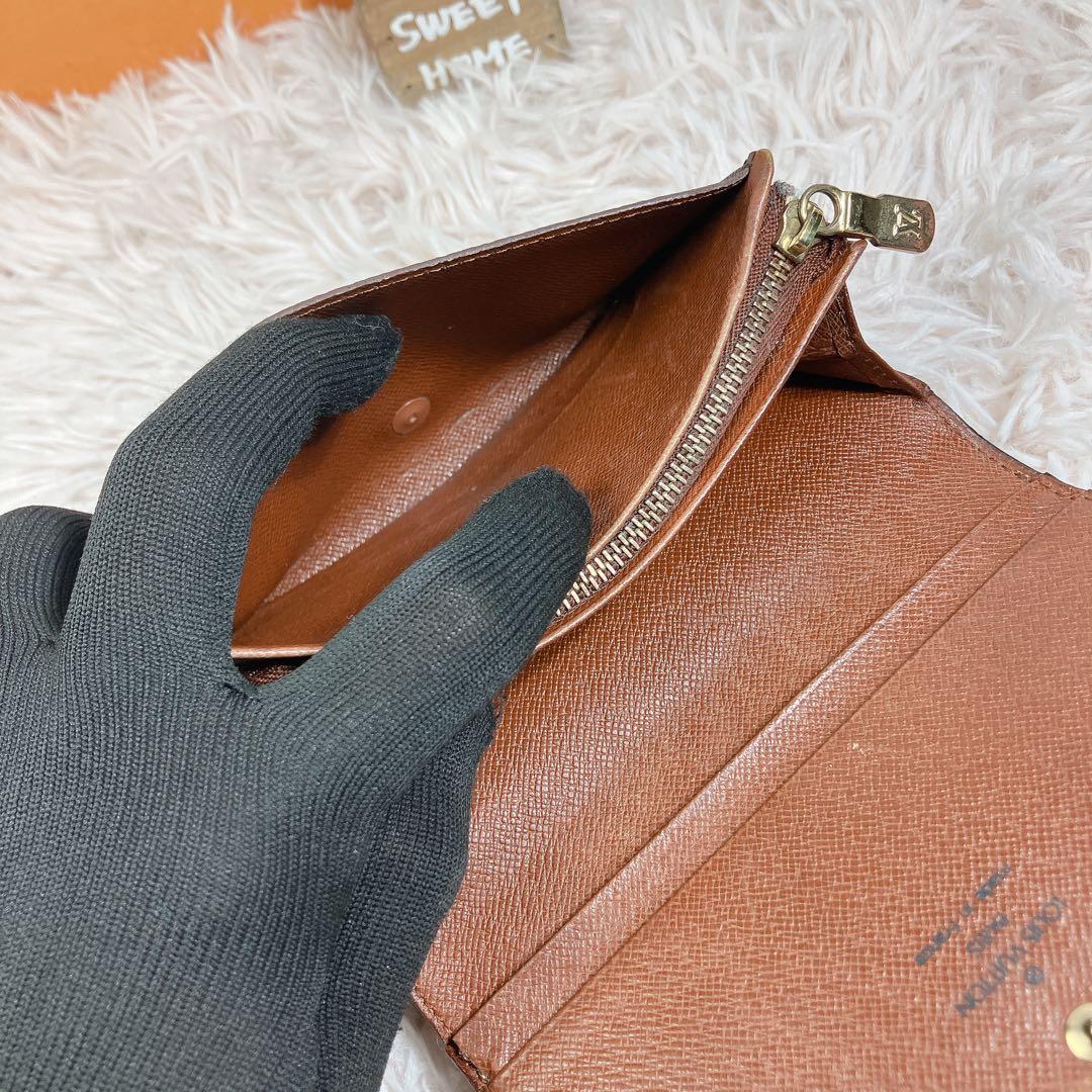 希少 美品 ルイヴィトン モノグラム ポルトフォイユ トレゾール 財布 L字