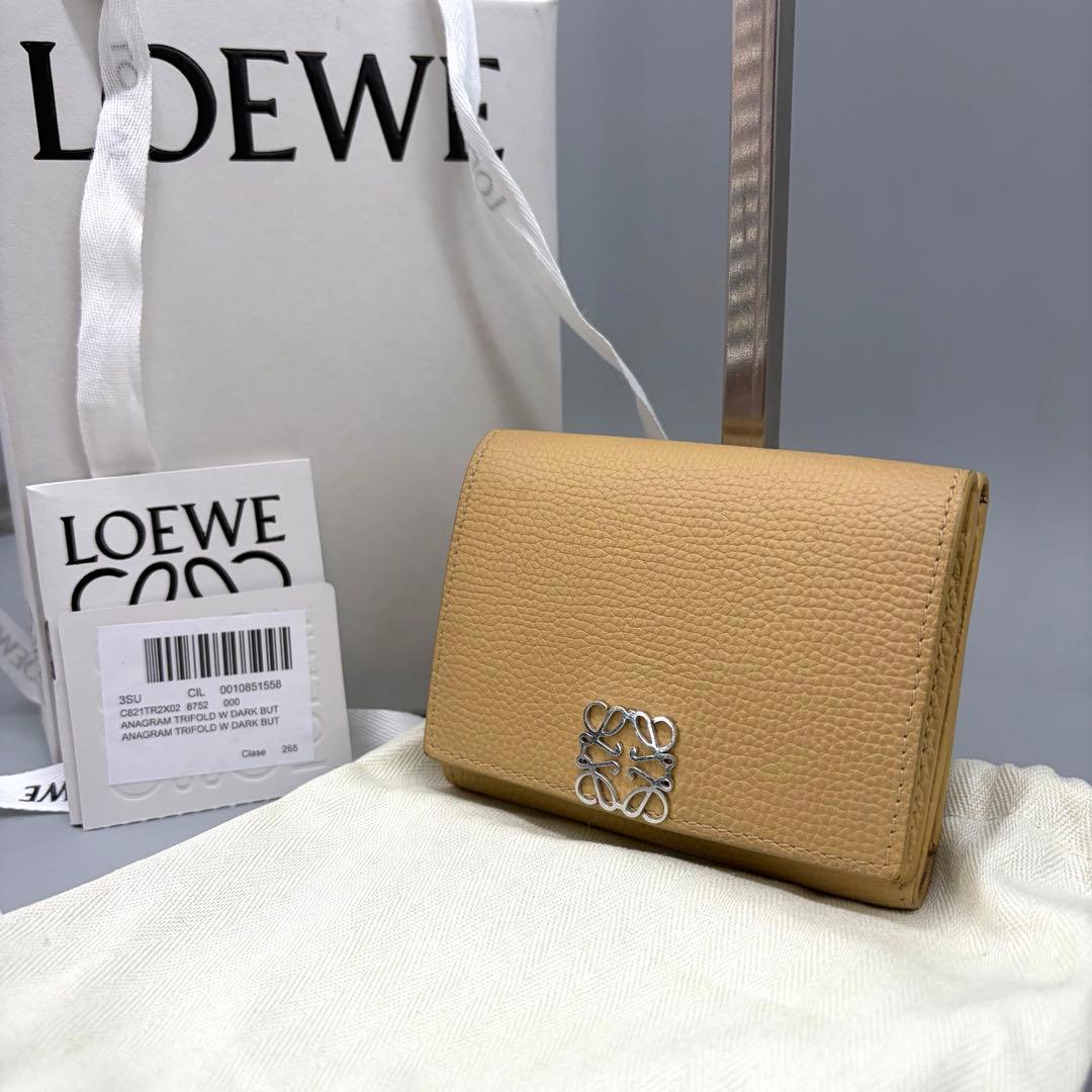 付属品付き✨ロエベ　トライフォールドウォレット　アナグラム
