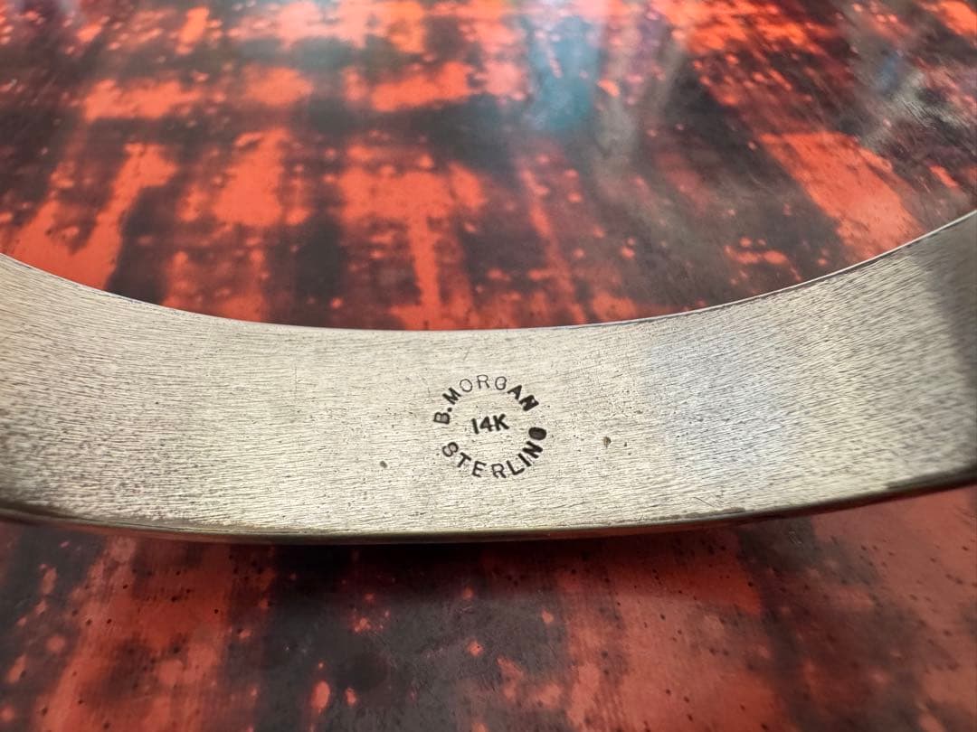 最終 ブルースモーガン バングル 14K ナバホ族 インディアンジュエリー