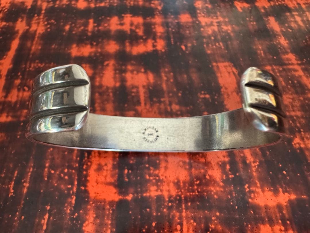 最終 ブルースモーガン バングル 14K ナバホ族 インディアンジュエリー