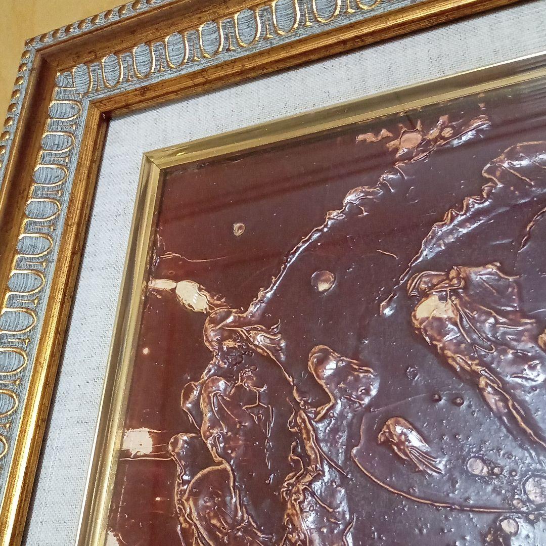 真作「希少 秀逸 作」福留章太 抽象 具象 油彩画(名作)