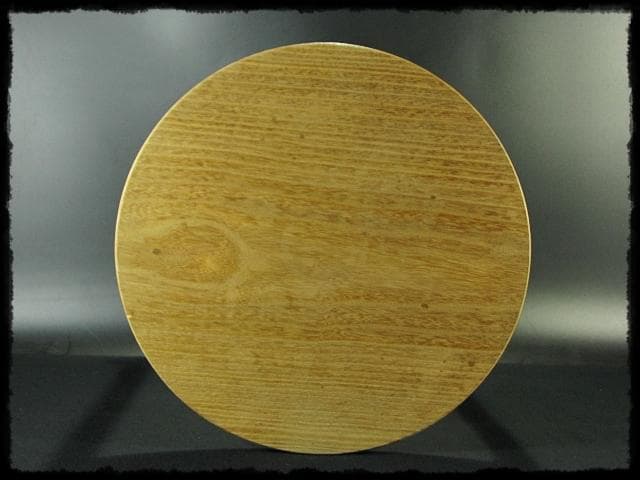 駒沢 利斎 利休好 桐 丸卓 棚物 茶道具 千家十職 指物師 共箱 f309