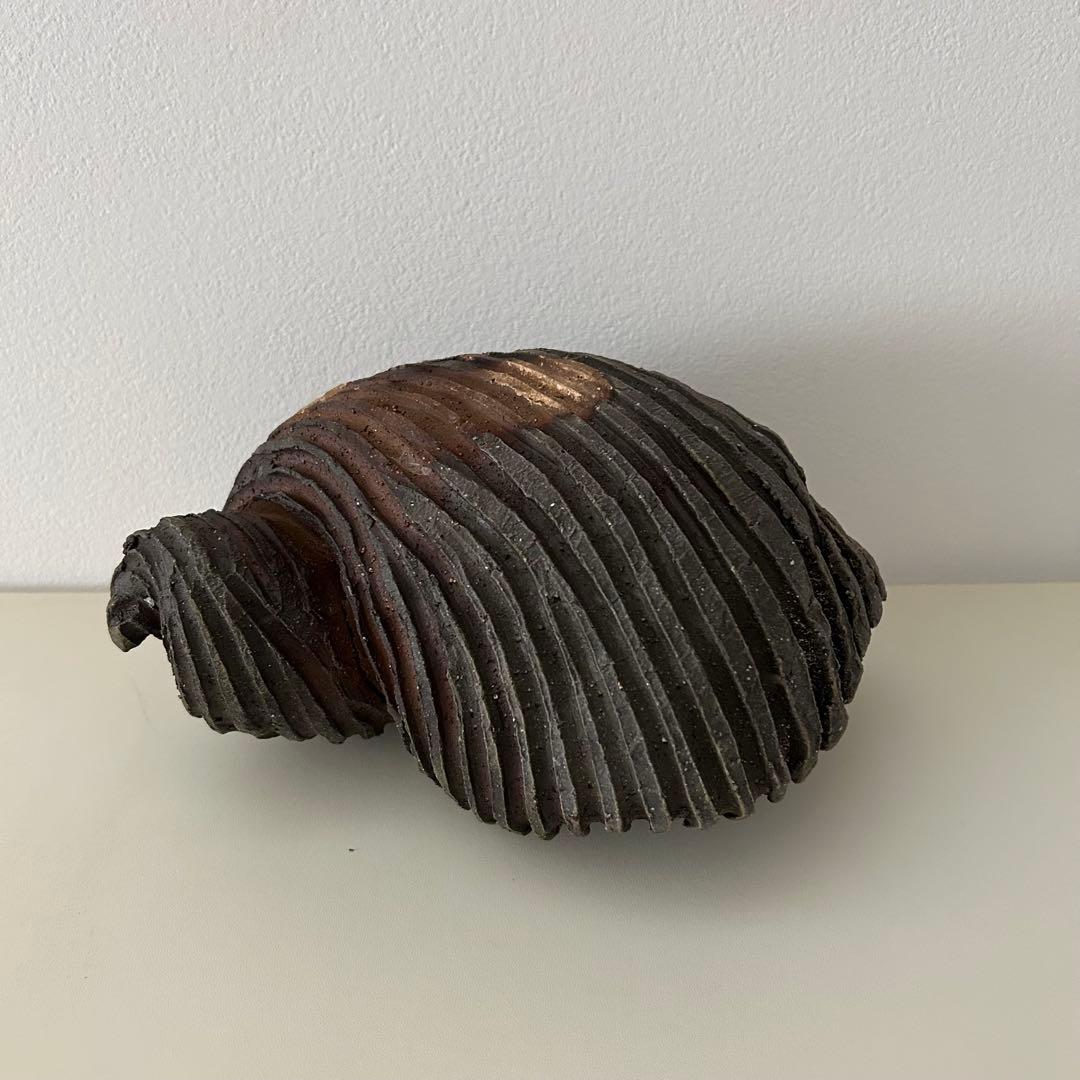 未使用品　相馬正和 作 陶器オブジェ／花器 陶眞窯 ギャラリー群青