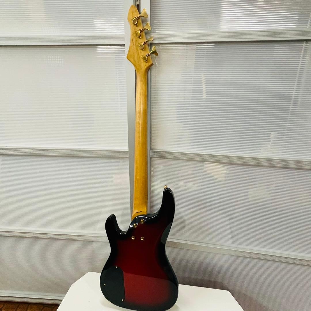 アリアプロ2 エレキベース 4弦 ブラック/レッドグラデーション