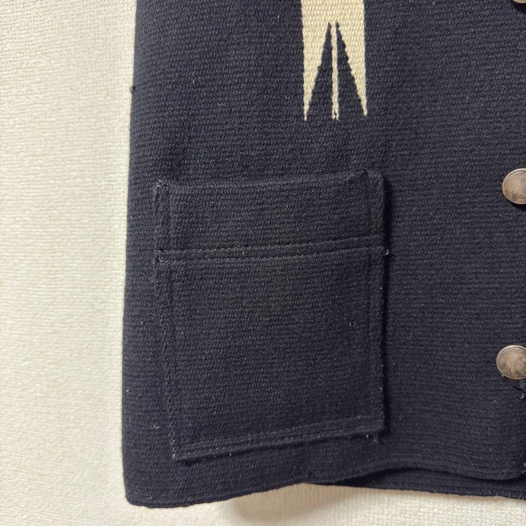 【美品】CENTINELA センチネラ チマヨベスト ブラック ロング 4ボタン