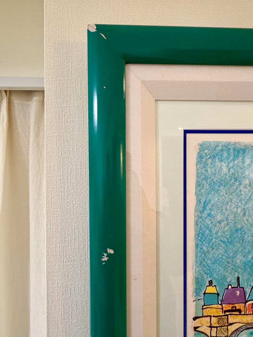 ポール・アイズピリ「ポンヌフ」サイン入り 版画 額装 フランス画家 #192