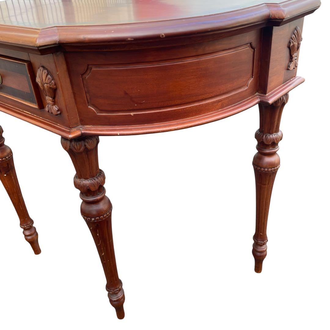 英国アンティーク コンソールテーブル　飾り台　花台　電話台 引き出し付き