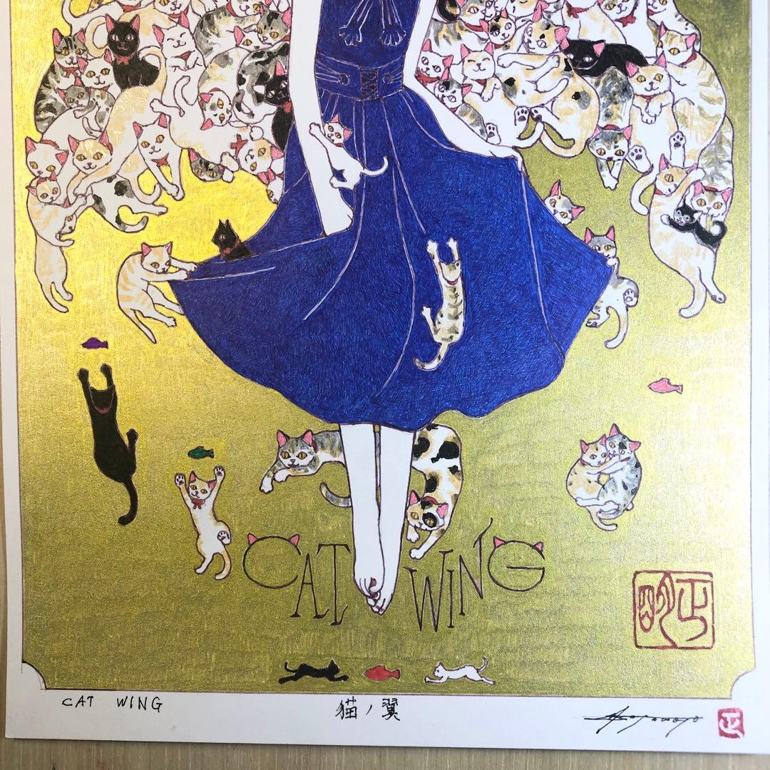 CAT WING 猫ノ翼【肉筆絵画】