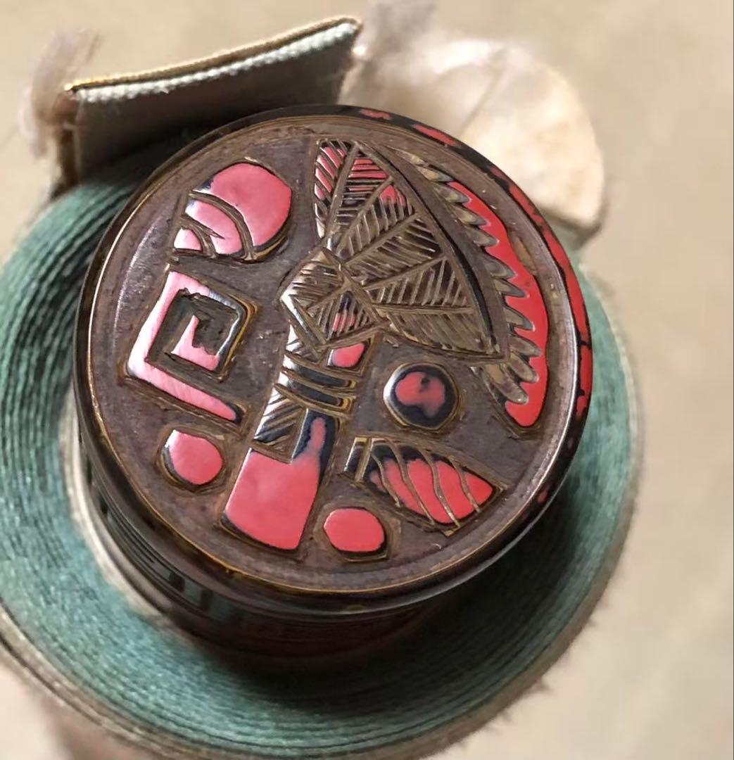 掛け軸　倉田松涛［福禄寿］人物 紙本　堆朱軸先！33