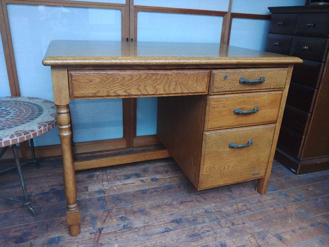 希少　浜本工芸　文机　デスク　テーブル　学習机　アンティーク