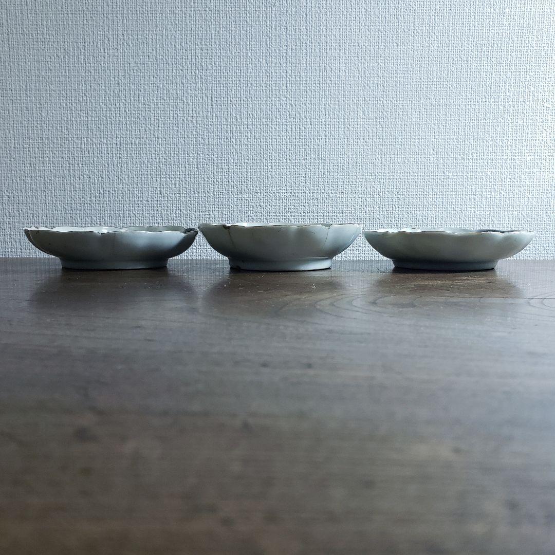 小皿　古伊万里　江戸　山水　遠景　船 民家　訳あり