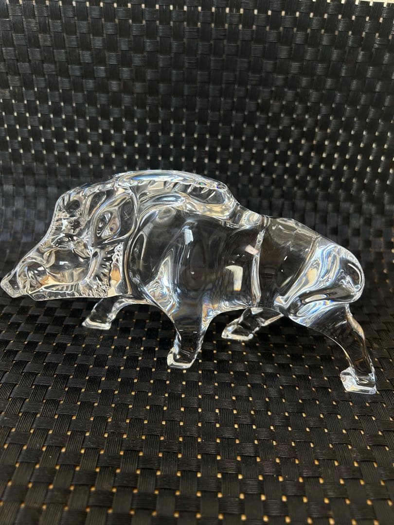 【美品】バカラ　baccarat 干支　イノシシ　置物　ガラス　クリスタル