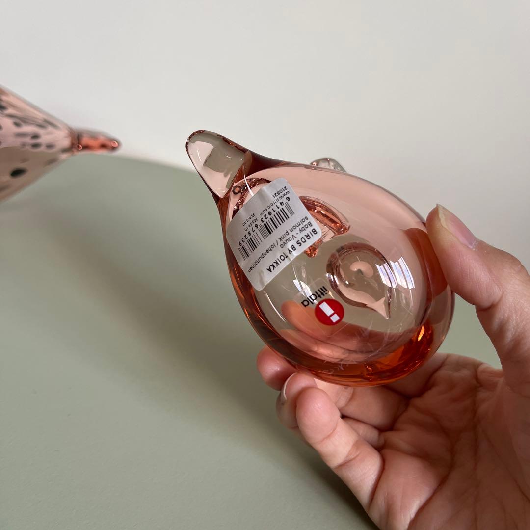 イッタラ　バード　マザー&ベビー　サーモンピンク　箱付き