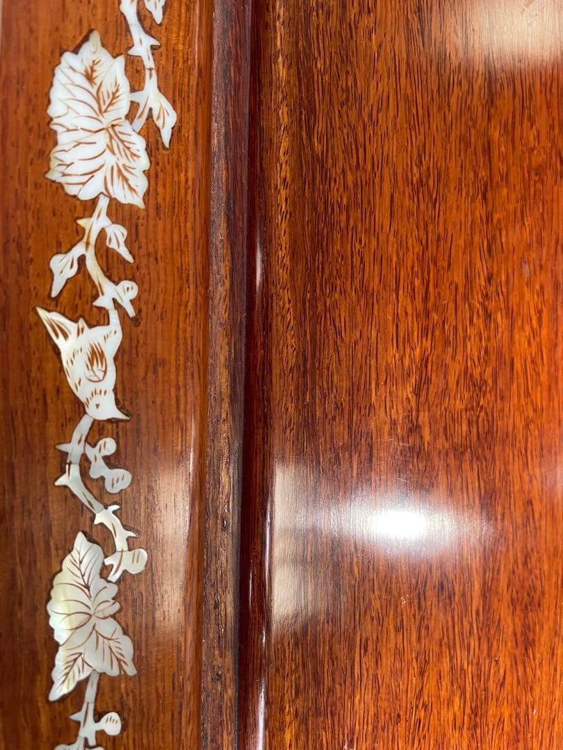 ロンロン高級 螺鈿細工 唐木