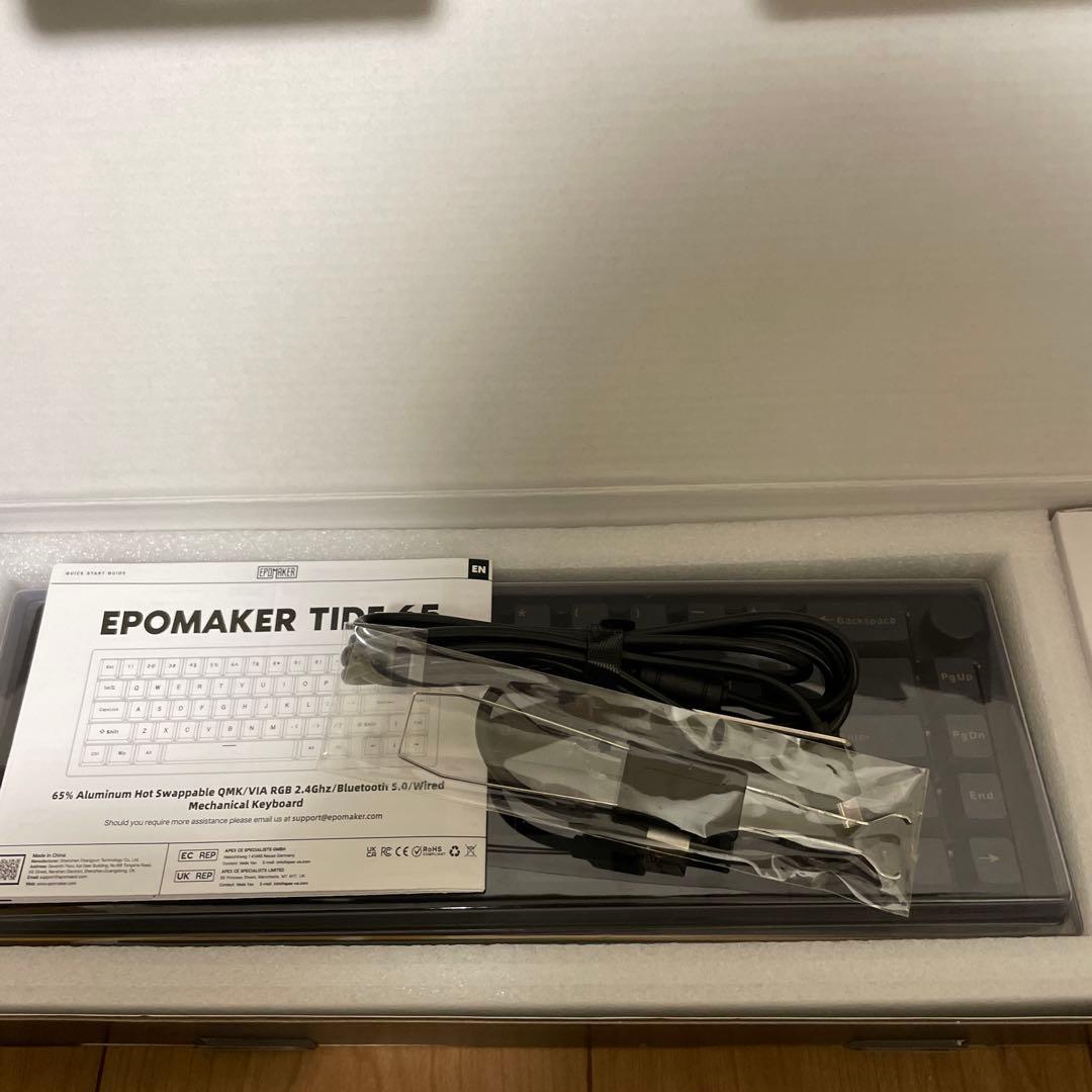 キーボード EPOMAKER Tide 65 Black Zebra switch ver