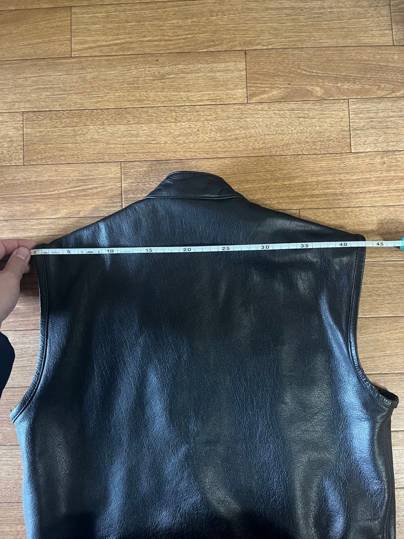 heavy 水牛革 レザーベスト 38 本革 バッファローレザー バイカー