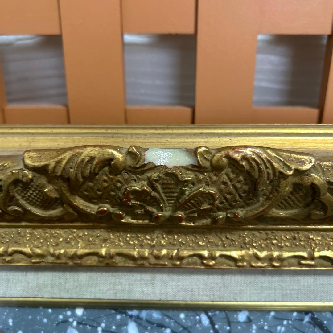 雪のサンマルタン運河 島田三郎　額　画　サイン有り